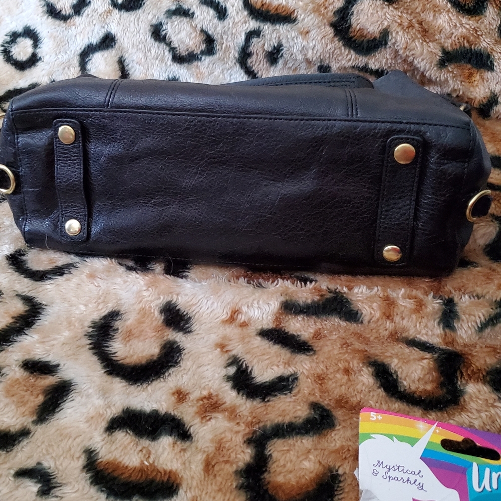 Coach Ashley Black Leather Bag W/Python F19247 - image 7